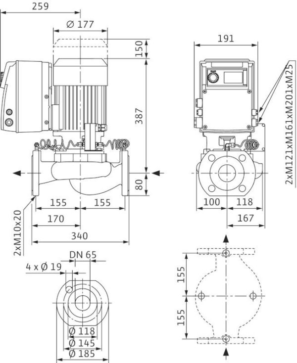 WILO VEROLINE IP-E 65/115-1.5/2 - 3 PHASE CIRCULATION PUMP - Image 9