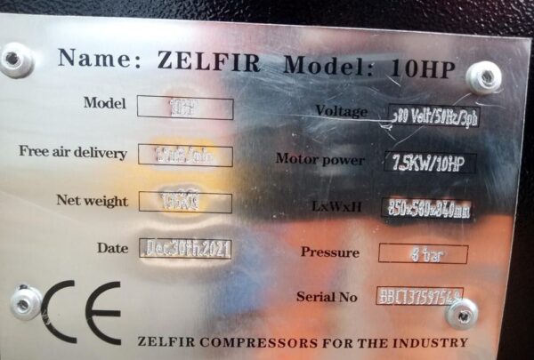 NEW Zelfir 10HP silenced industrial screw compressor 3ph 11m3/Min VAT including - Image 7