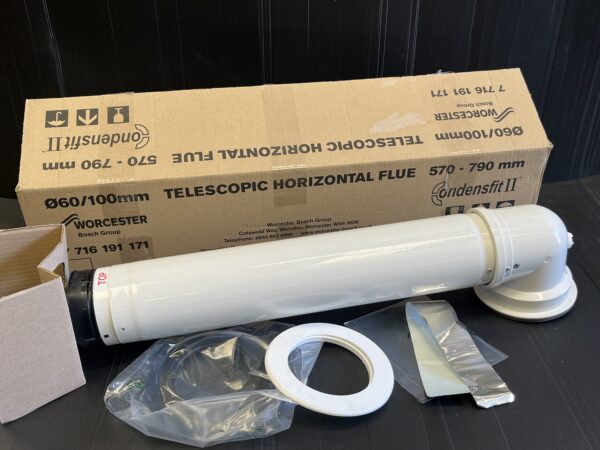 Worcester Telescopic Horizontal Flue Kit LONG 570 - 790mm 7716191171 - Image 2