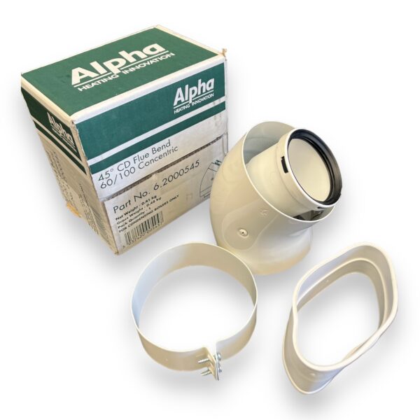 Genuine Alpha 45° CD Flue Bend 60 / 100 6.2000545