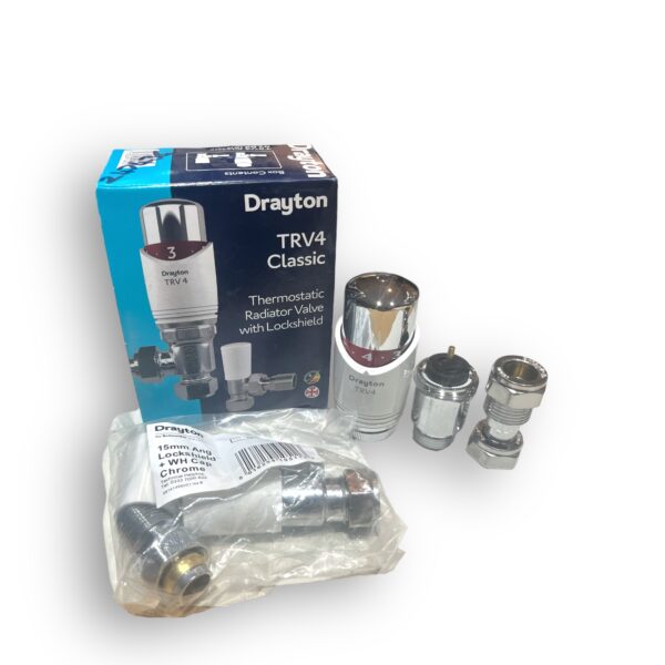 Drayton Classic TRV4 15mm Thermostatic Radiator Valve With Lockshield 0705180