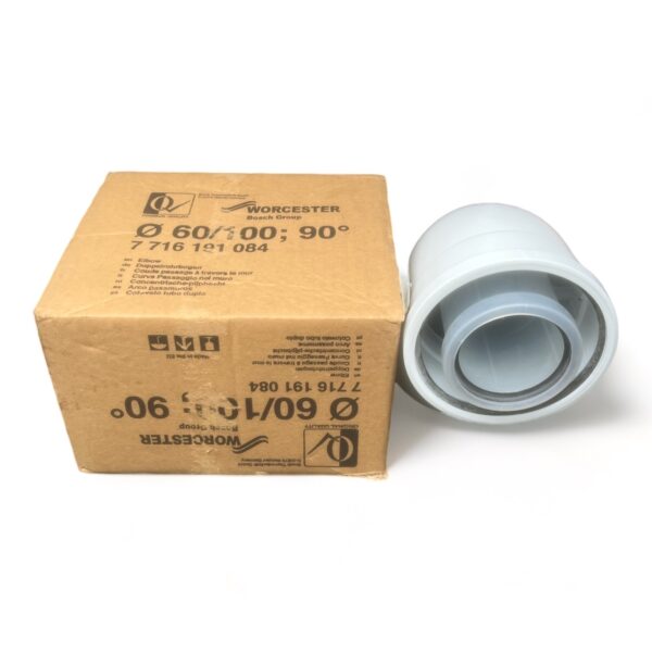 Worcester Bosch 7716191084 60/100mm 90° Flue Bend Condensfit II elbow - Image 3