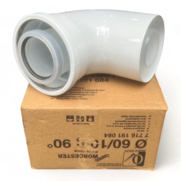 Worcester Bosch 7716191084 60/100mm 90° Flue Bend Condensfit II elbow