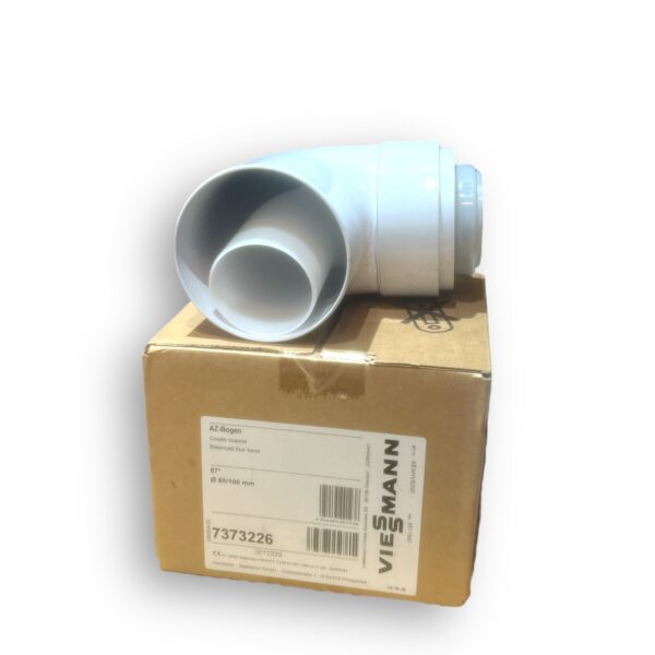 New Genuine Viessmann 87° Flue Bend 60/100mm 7373226 - Image 3