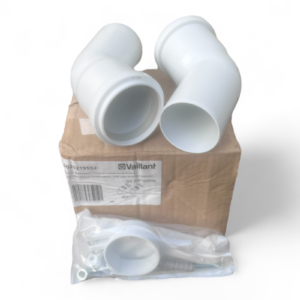 Vaillant 0020219552 45° Degree White Variable Termination Bends (Pack Of 2)